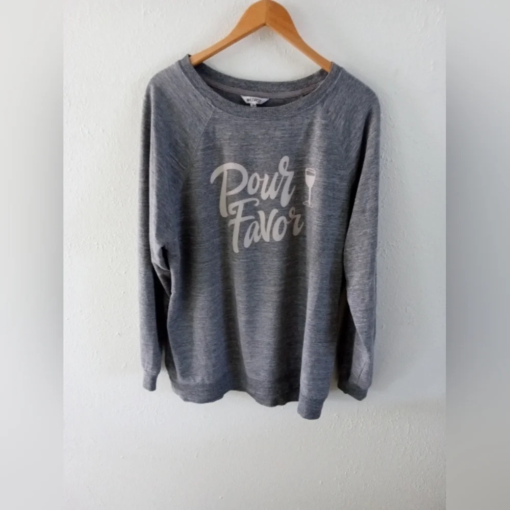 WILDFOX "Pour Favor" Wine Glass Oversized Sweatshirt | M - Picture 2 of 6